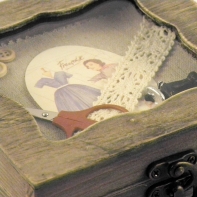 Krabička na šitie - šitíčko pre babičku 15x18x8cm