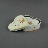 Krabička plechová srdce set 2 ks