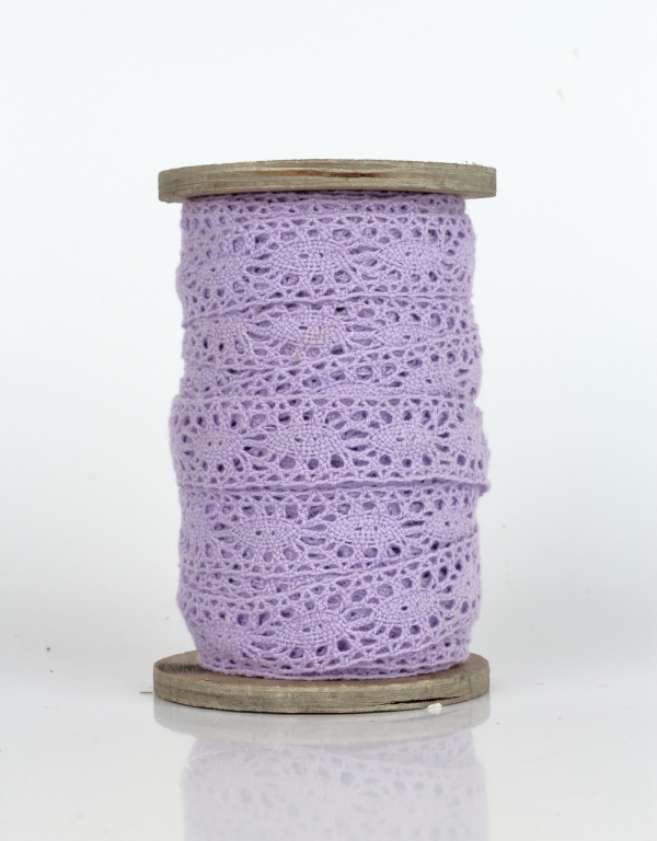 Čipka na špulke fialová 1,5m