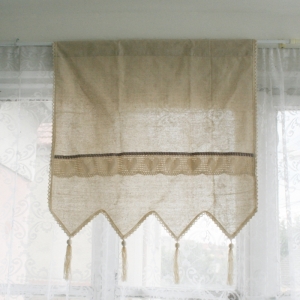 Krátka záclona do kuchyne srdce 60x60cm