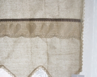 Krátka záclona do kuchyne srdce 60x60cm