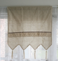 Krátka záclona do kuchyne srdce 60x60cm