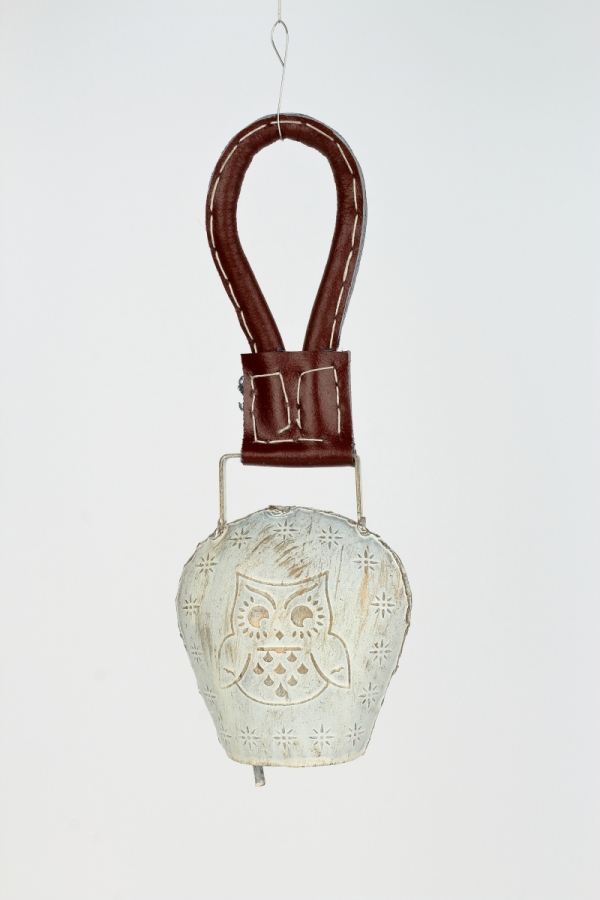 Kravský zvonec sova závěs 22cm