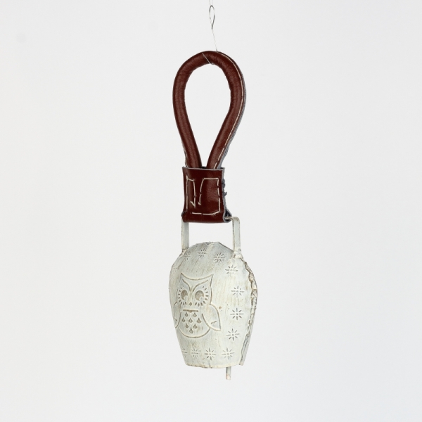 Kravský zvonec sova závěs 22cm