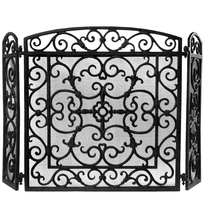 Krbové clona ozdobná čierna 61x20,5x59cm