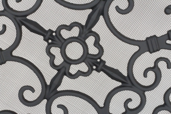 Krbové clona ozdobná čierna 61x20,5x59cm