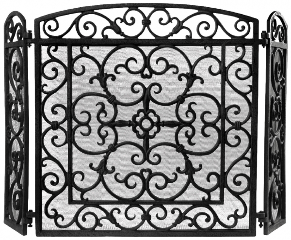 Krbové clona ozdobná čierna 61x20,5x59cm