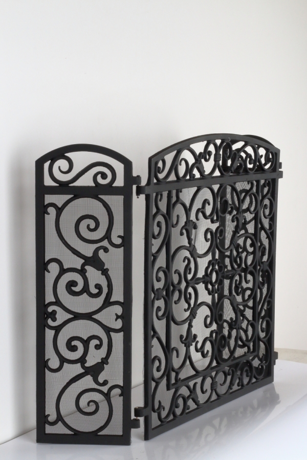 Krbové clona ozdobná čierna 61x20,5x59cm