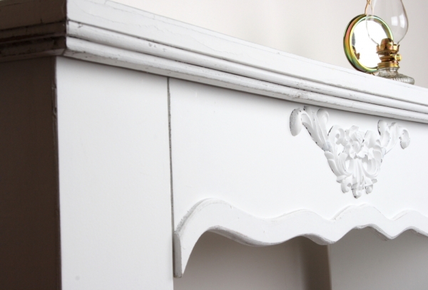 Krbové rímsa biela 130x99x30cm