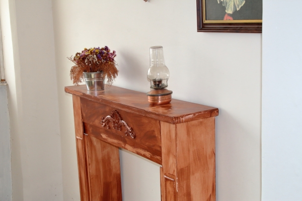 Krbová rímsa hnedá 110x100x23cm