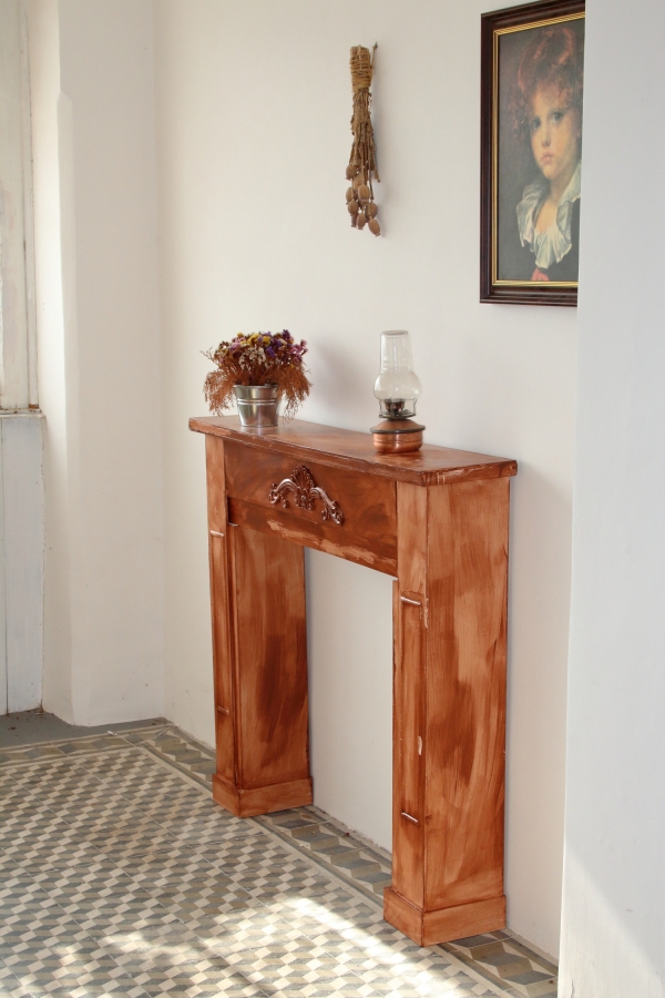 Krbová rímsa hnedá 110x100x23cm