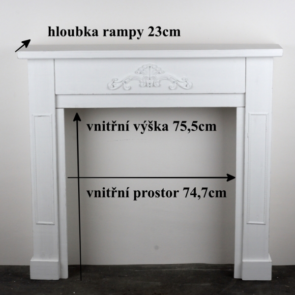 Krbová římsa - II.jakost  110x100x23cm