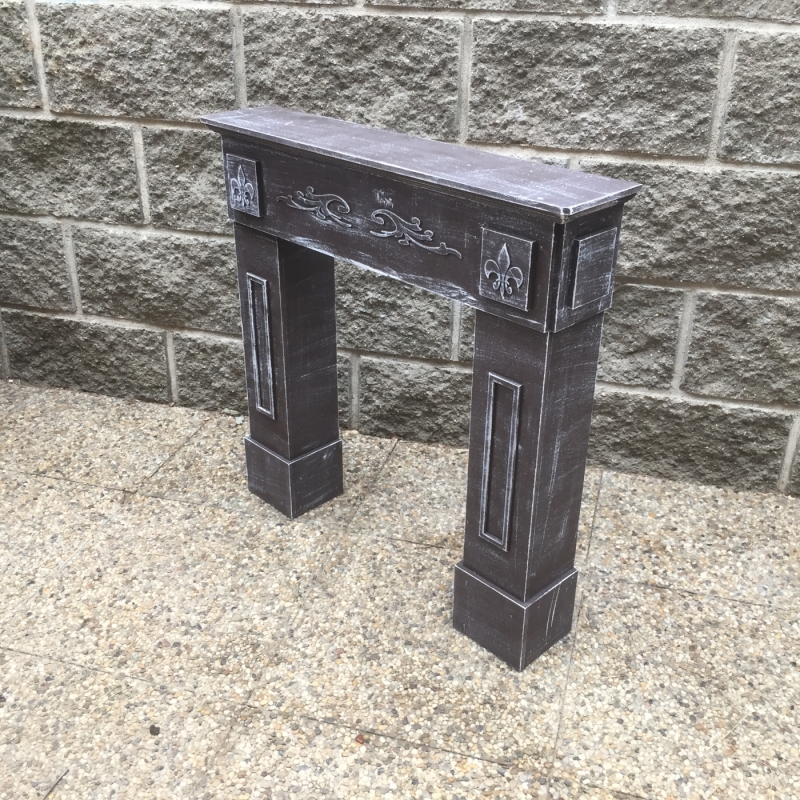 Krbová rímsa s hnedou patinou 66x63x14cm