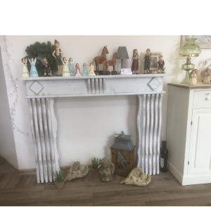 Krbová rímsa so zdobenými nohami 125x25x100cm