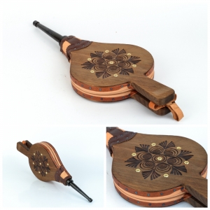 Krbové dúchadlo s ornamentom 45 x 18 cm gravírované