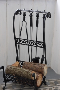 Krbové náradie so zásobníkom na drevo 65cm