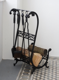 Krbové náradie so zásobníkom na drevo 65cm