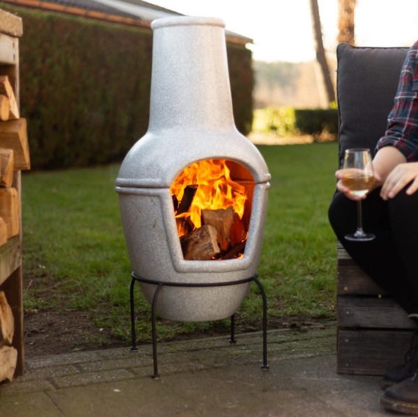 Krbové ohnisko na podstavci keramické 44,3x43,5x112cm