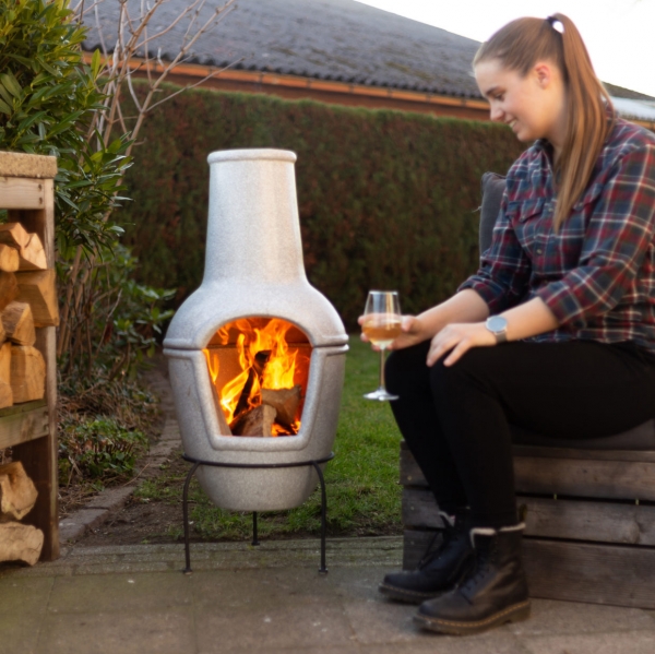 Krbové ohnisko na podstavci keramické 44,3x43,5x112cm