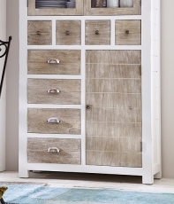 Kredenc so sklenenými dvierkami Sofie 88x180x36cm