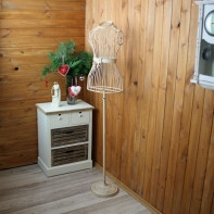 Krajčírska panna drôtená biela 160cm