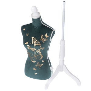 Krajčírska panna s motýlikmi 37 x 168 x 37 cm smaragdová