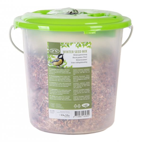 Kŕmenie pre vonkajšie vtáky vo vedierku s lopatkou mix semien 2,5 kg