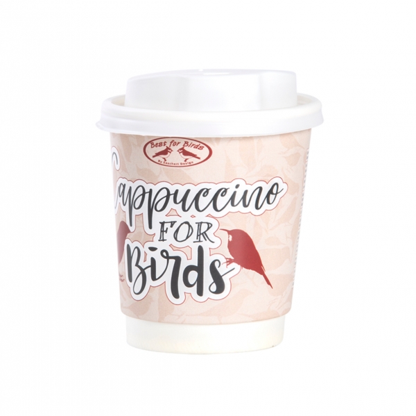 Kŕmenie vonkajšieho vtáctva cappuccino