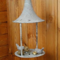 Kŕmidlo pre vtáčiky kovové 37cm