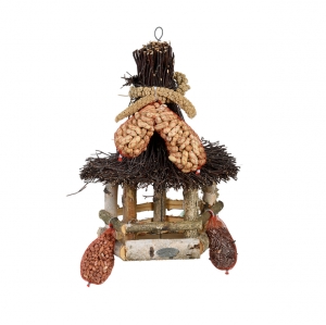 Kŕmidlo pre vtáčiky s jedlom 30x30x40 cm