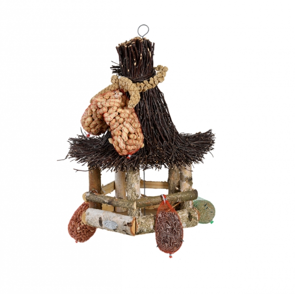 Kŕmidlo pre vtáčiky s jedlom 30x30x40 cm