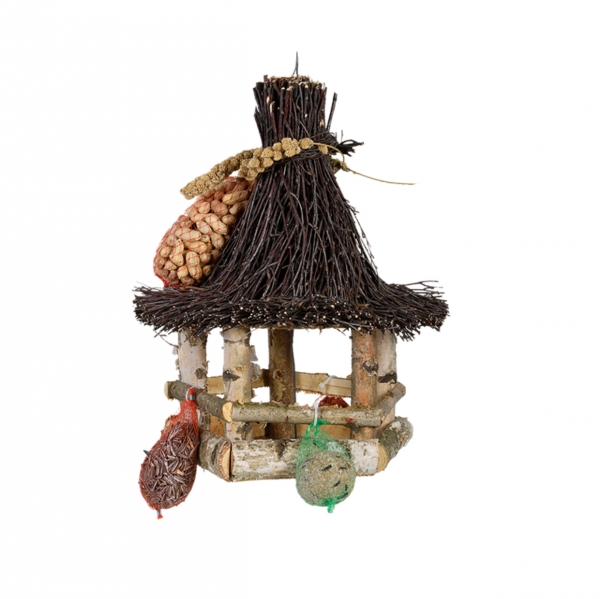 Kŕmidlo pre vtáčiky s jedlom 30x30x40 cm