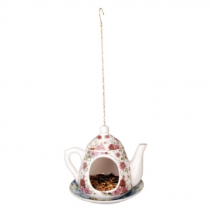 Kŕmidlo pre vtáky konvička ružová