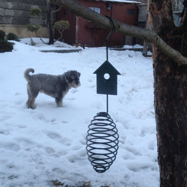 Kŕmidlo pre vtáky na lojové gule 9,8x7,7x35,2cm typ3