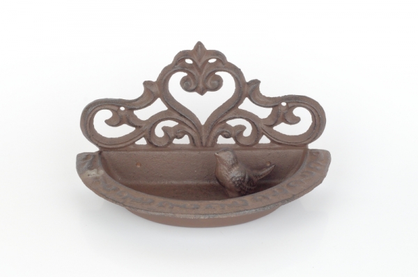 Kŕmidlo pre vtáky na stenu liatina 24,2x12,9x14,7cm