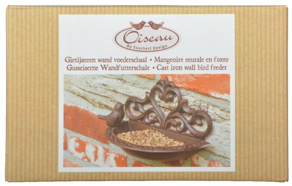 Kŕmidlo pre vtáky na stenu liatina 24,2x12,9x14,7cm