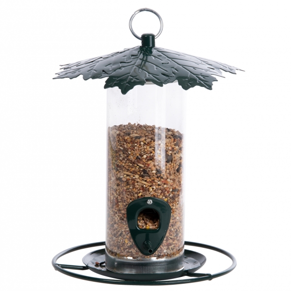 Kŕmidlo pre vtáky so zásobníkom na semená celokrytý, závesný