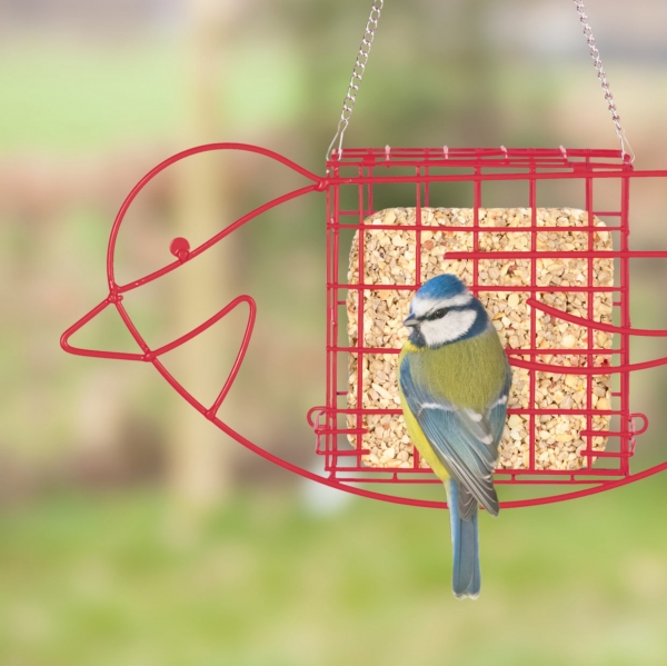 Kŕmidlo pre vtákov závesné BIRD na loj červená