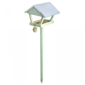Kŕmidlo sa zinkovou strechou do trávnika 119cm