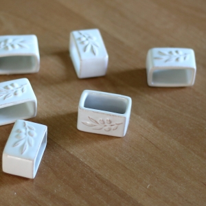 Krúžok na obrúsky biely Alentejo 5cm