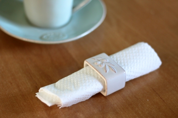 Krúžok na obrúsky biely Alentejo 5cm