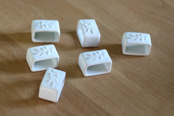 Krúžok na obrúsky biely Alentejo 5cm