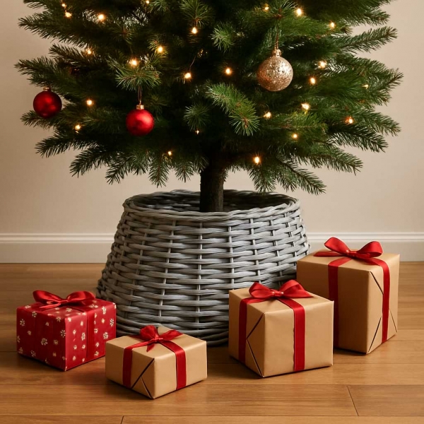 Kryt na stojan vianočného stromčeka biely 60cm