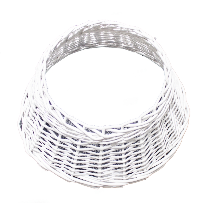 Kryt na stojan vianočného stromu biely 60 x 26 x 42 cm prútený