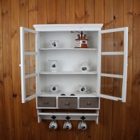 Kuchynská skrinka Provence- s tromi zásuvkami a háčiky 54x87x19cm - nepatrné poškodenie