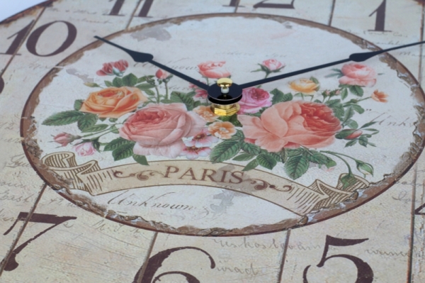 Kuchynské nástenné hodiny s ružami Paris 30cm