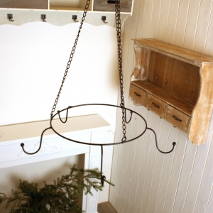 Kuchyňský závěsný kruh / sušička s háčky 40cm