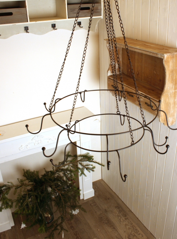 Kuchynský závesný kruh / sušička s háčikmi 40cm