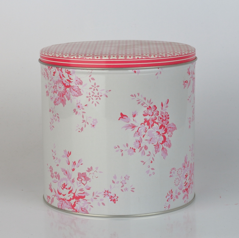 Guľatá plechová dóza Abelone raspberry 14cm