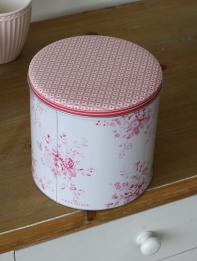 Guľatá plechová dóza Abelone raspberry 14cm